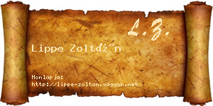 Lippe Zoltán névjegykártya
