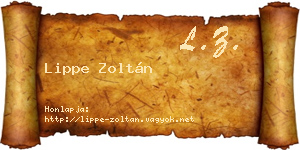 Lippe Zoltán névjegykártya